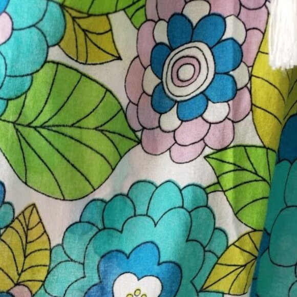 Dodo Bar Or Green Floral Retro Long Sleeve Girl's Cinch Waist Casual Dress - Picture 9 of 11